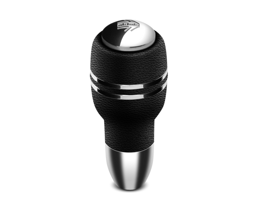 Momo Automatico Shift Knob - Black Leather, Chrome Insert - AUTOBK1