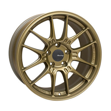 Enkei GTC02 18x9.5 5x120 45mm Offset 72.5mm Bore Titanium Gold Wheel - 534-895-1245GG