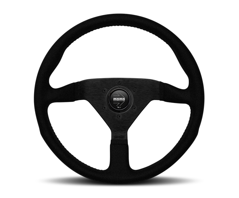 Momo Montecarlo Alcantara Steering Wheel Black/Black