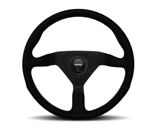 Momo Montecarlo Alcantara Steering Wheel Black/Black