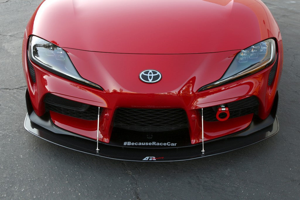 APR Performance Carbon Fiber Wind Splitter With Rods | Toyota Supra 2020-up Install 3