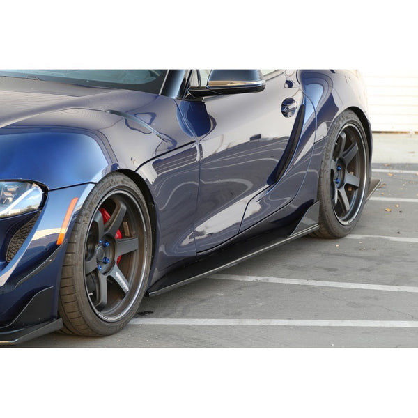 APR Performance Carbon Fiber Side Rocker Extensions Toyota Supra | Toyota Supra 2020-up Install 3