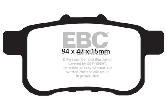 EBC 09-14 Acura TSX 2.4 Ultimax2 Rear Brake Pads UD1336