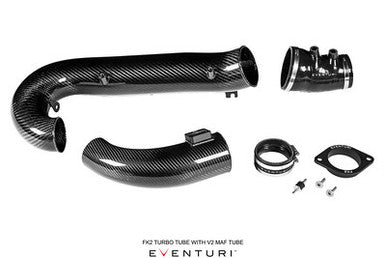 Eventuri Honda FK8 Civic Type R - Black Carbon Charge-Pipe - EVE-FK8-CF-CHG