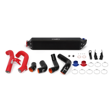 Mishimoto 2016+ Honda Civic 1.5T / 2017+ Honda Civic Si Black Intercooler Kit w/Red Pipes - MMINT-CIV-16KBKWRD