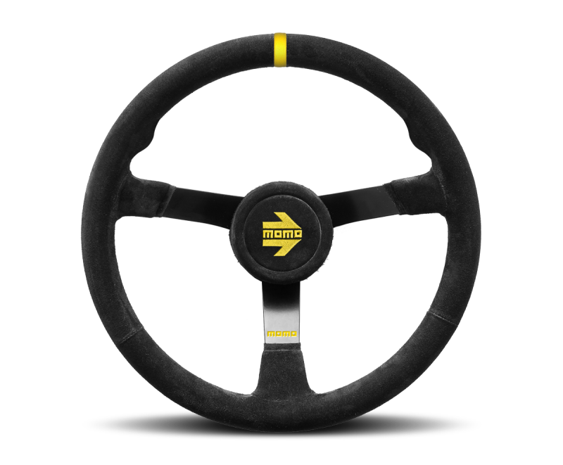 Momo MODN38 Steering Wheel 380 mm - Black Suede/Black Spokes - R1971/38NS