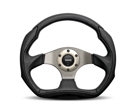 Momo Eagle Steering Wheel 350 mm - Black Leather/Anth Spokes - EAG35BK0S