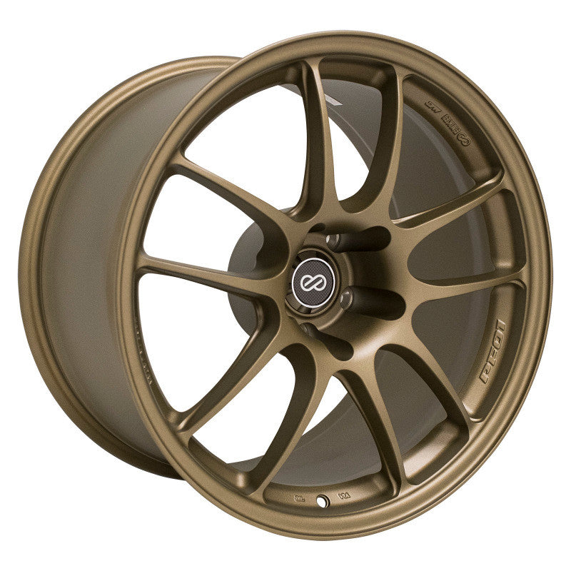 Enkei PF01 18x10.5 5x114.3 15mm Offset 75mm Bore Titanium Gold Wheel - 460-8105-6515TG460-8105-6515TG