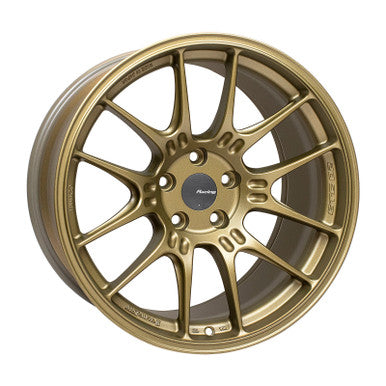 Enkei GTC02 18x10 5x112 32mm Offset 66.5mm Bore Titanium Gold Wheel - 534-810-4432GG