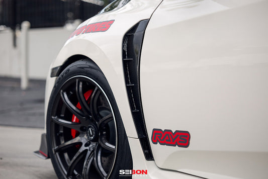 Seibon 17-18 Honda Civic Type-R Carbon Fiber Fender Ducts (Pair) - FD17HDCVR SEIFD17HDCVR 542.24
