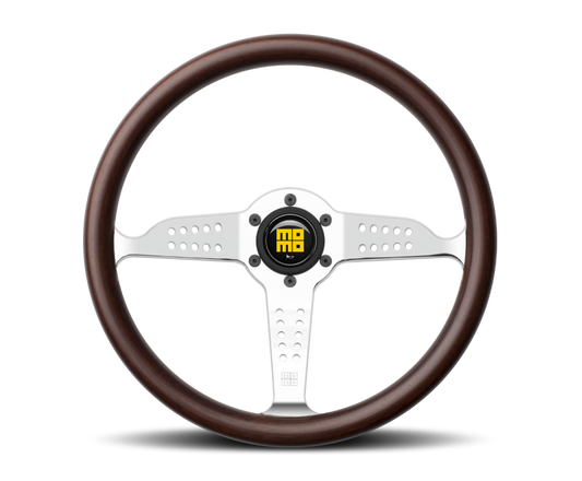 Momo Super Grand Prix Steering Wheel 350 mm - Mahogany Wood/Pol Spokes - GRA35WD0P