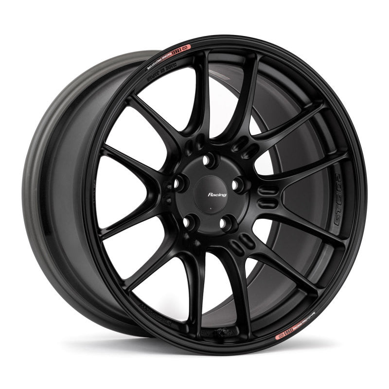 Enkei GTC02 18x9.5 5x114.3 15mm Offset 75mm Bore Matte Black Wheel - 534-895-6515BK534-895-6515BK