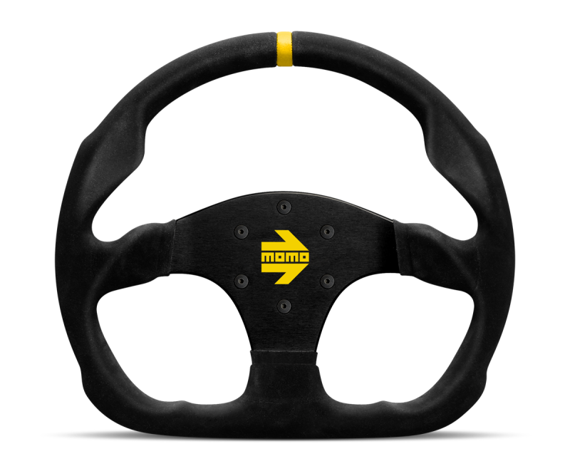 Momo MOD30 Steering Wheel 320 mm - Black Suede/Black Spokes/1 Stripe - R1960/32S