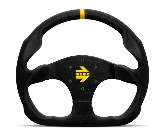 Momo MOD30 Steering Wheel 320 mm - Black Suede/Black Spokes/1 Stripe - R1960/32S