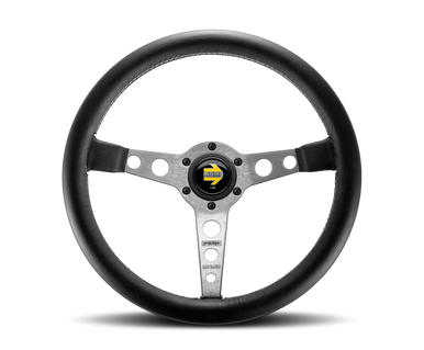 Momo Prototipo Steering Wheel Black Silver Spoke