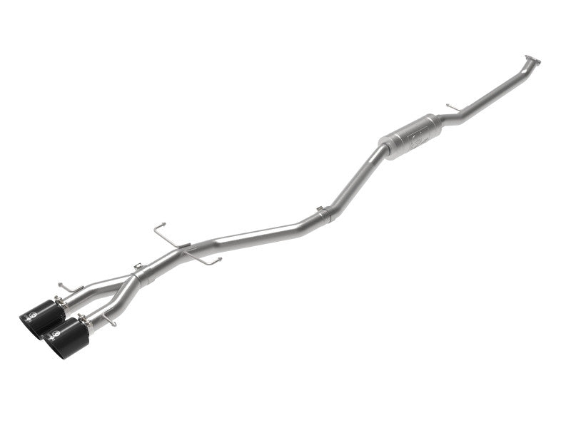 aFe Takeda 2.5in 304SS Cat-Back Exhaust System 17-20 Honda Civic SI Coupe L4-1.5L (t) - Black Tip Photo - Primary