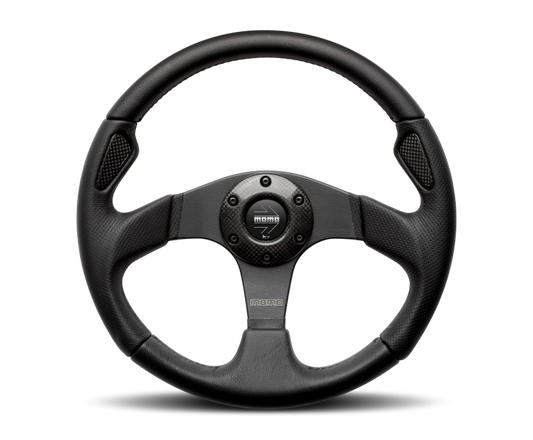 Momo Jet Steering Wheel 320 mm - Black AirLeather/Black Spokes - JET32BK0B