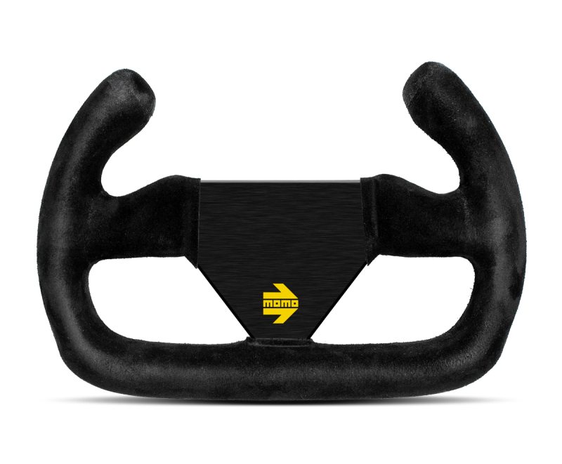 Momo MOD12/C Steering Wheel 250 mm - Black Suede/Black Spokes - R1922C/25S