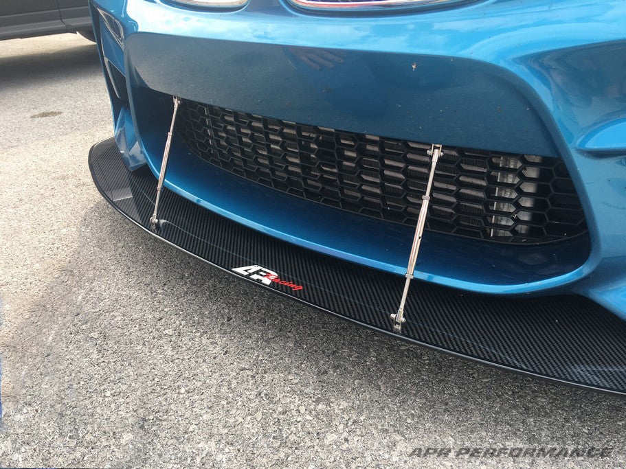 APR Performance Carbon Fiber Wind Splitter With Rods | BMW M2 2015-2018Install2