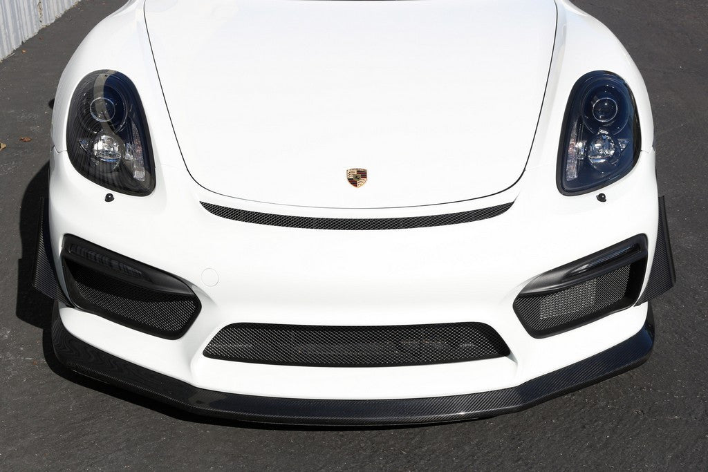 APR Performance Carbon Fiber Front Bumper Canards | Porsche 981 Cayman GT4 2015-2016Install2