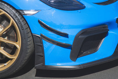 APR Performance Carbon Fiber Front Bumper Canards | Porsche 718 Cayman GT4 2020-Up