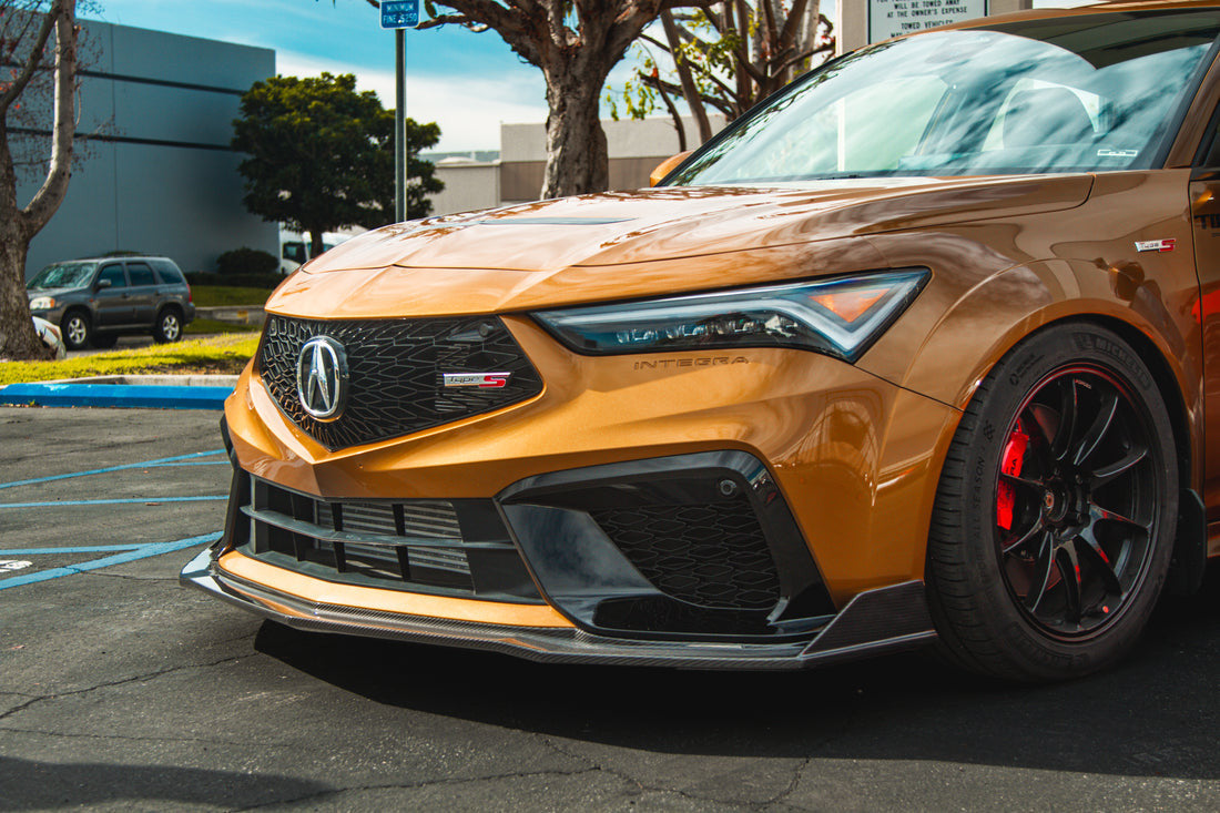 APR Performance Carbon Fiber Front Airdam | Acura DE5 Integra Type S 2024-Up installed sideview