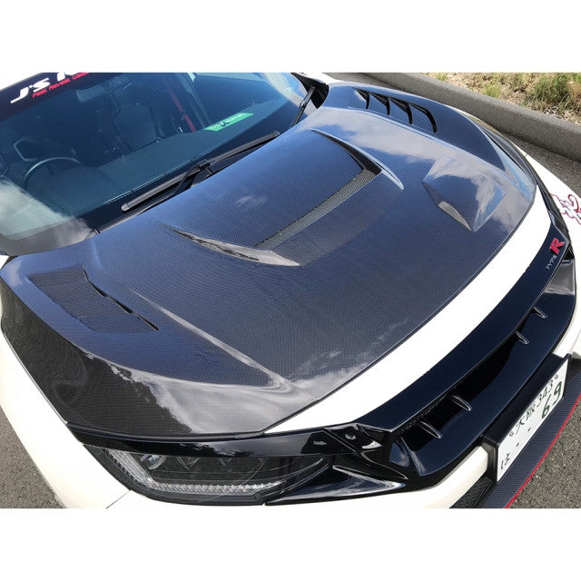 J's Racing Type V Aero Hood (Full Carbon) - Honda Civic Type R FK8 17-21