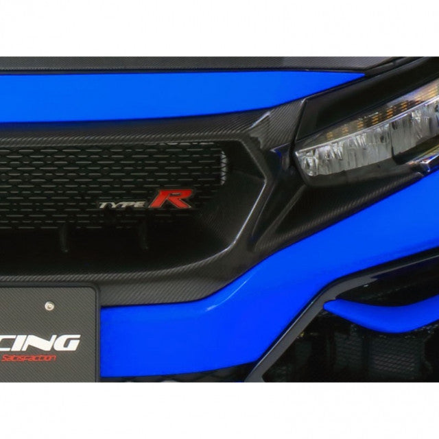 J's Racing Front Sports Grill (Carbon) - Honda Civic Type R FK8 17-21