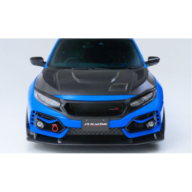 J's Racing Type S Front Wing Spoiler (Carbon) - Honda Civic Type R FK8 17-21