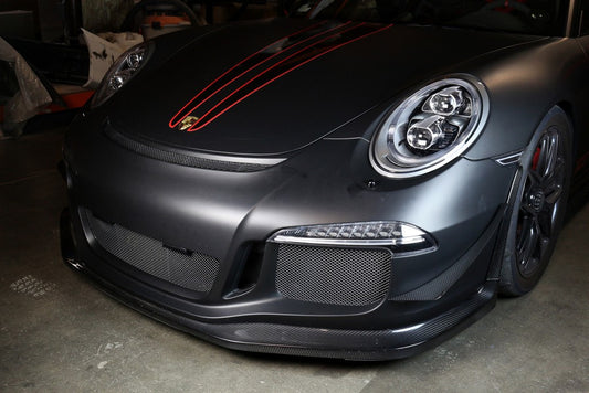 APR Performance Carbon Fiber Front Bumper Canards | Porsche 991 GT3 2013-2016 Install 3