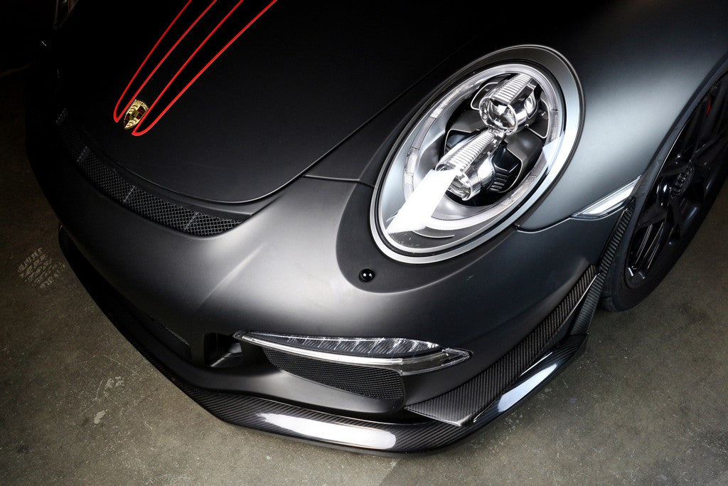 APR Performance Carbon Fiber Front Bumper Canards | Porsche 991 GT3 2013-2016Install2