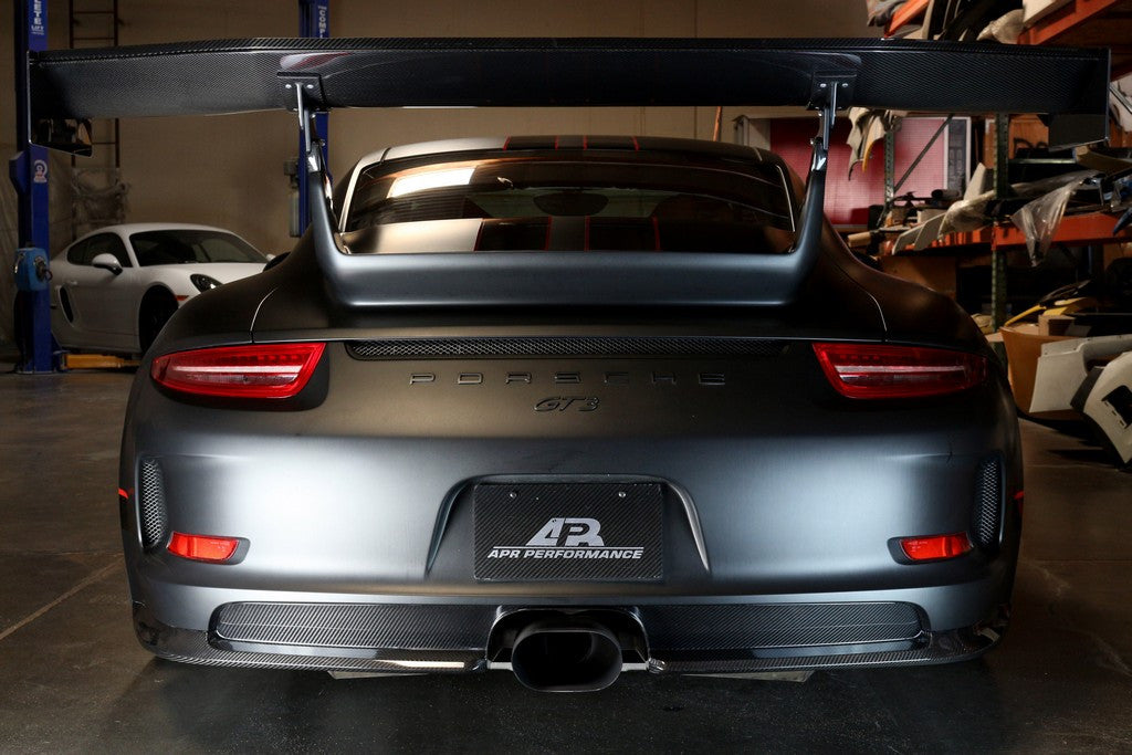 APR Performance Carbon Fiber Rear Valance | Porsche GT3 2013-2016 Install 3