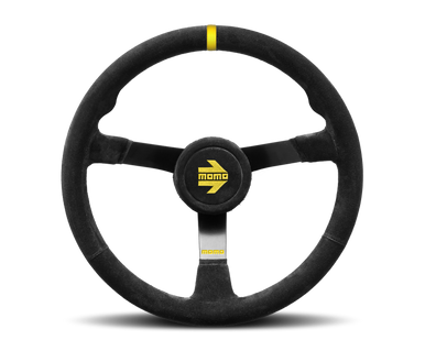 Momo MODN41 Steering Wheel 410 mm - Black Suede/Black Spokes/1 Stripe