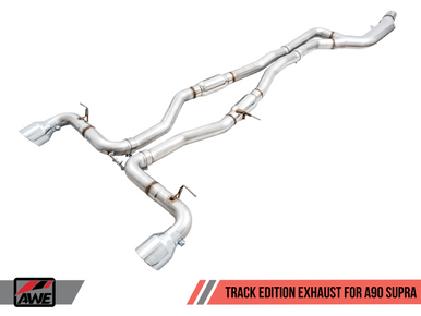 AWE Tuning 2020 Toyota Supra A90 Track Edition Exhaust - 5in Chrome Silver Tips