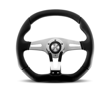 Momo Trek RSteering Wheel - Trek R/350 mm mmeter - Black AirLeather/Brshd Al Spokes