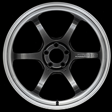 Advan R6 18x10.5 +24 5-114.3 Machining & Racing Hyper Black Wheel - YA68L24EMHB