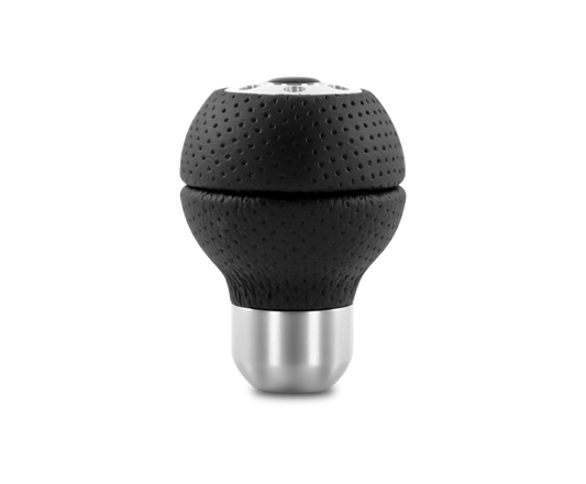 Momo Race Shift Knob - Black Airleather, Aluminum Insert - RACAIR