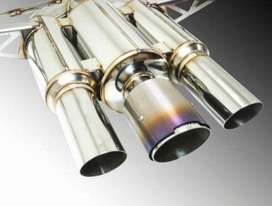 Remark Catback Exhaust 2017+ Honda Civic Type-R Spec III-Triple Tip True Titanium Tip Cover (Res) - RK-C3076H-01CT