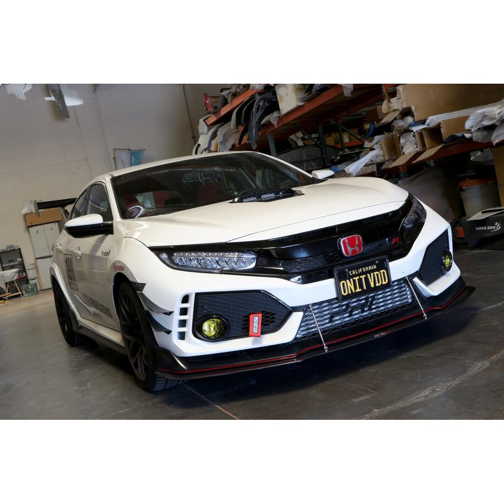 APR Performance Front Bumper Canards | Honda Civic Type R FK8Install2