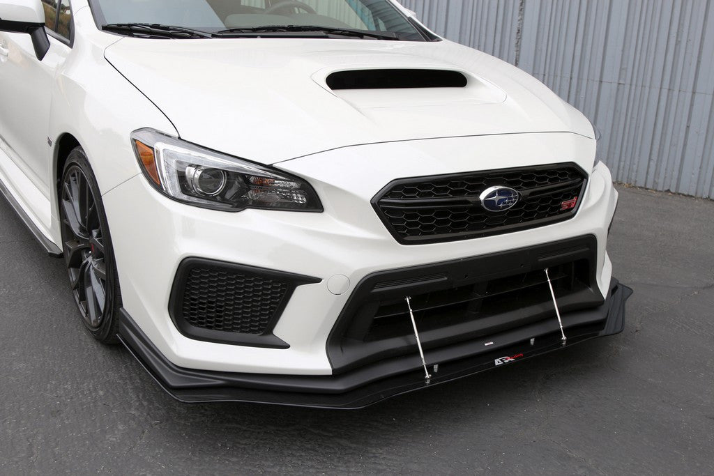 APR Performance Carbon Fiber Wind Splitter With Rods | Subaru WRX/STI W/Factory Lip 2018-2021Install2