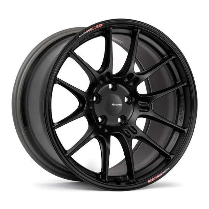 Enkei GTC02 19x8 5x114.3 45mm Offset 75mm Bore Matte Black Wheel - 534-980-6545BK534-980-6545BK