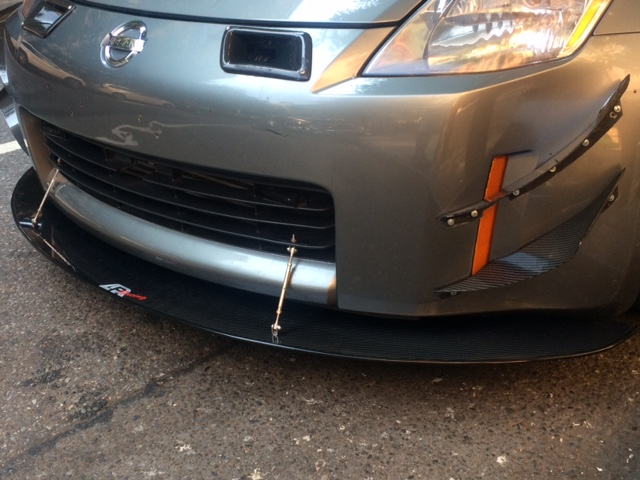 APR Performance Carbon Fiber Wind Splitter With Rods | Nissan 350Z 2002-2008 Install 3