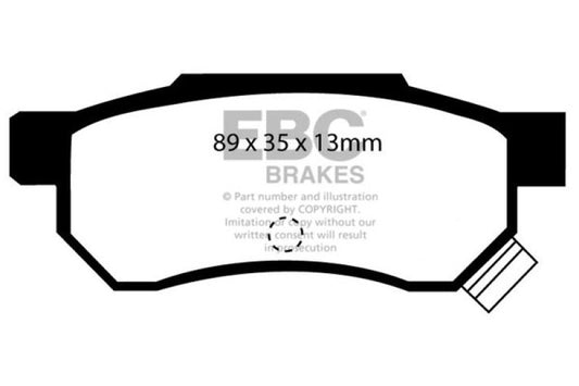 EBC 92-94 Acura Integra   Yellowstuff Rear Brake Pads DP4642/2R