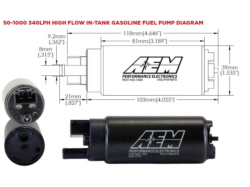 AEM 340LPH Honda | Acura Fuel Pump