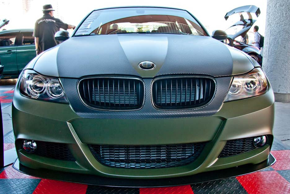 APR Performance Carbon Fiber Wind Splitter With Rods | BMW E90 M Sport bumper 2005-2010Install2