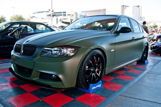 APR Performance Carbon Fiber Wind Splitter With Rods | BMW E90 M Sport bumper 2005-2010 Install 3