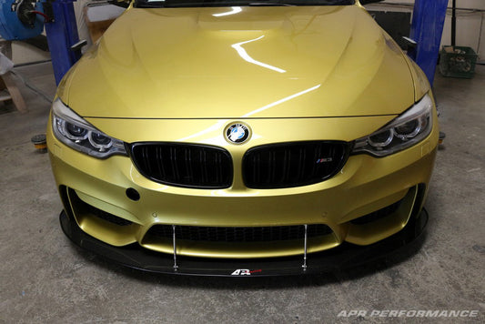 APR Performance Carbon Fiber Wind Splitter With Rods | BMW F80/82 M3/4 W/Factory Bumper 2014-2018 Install 3