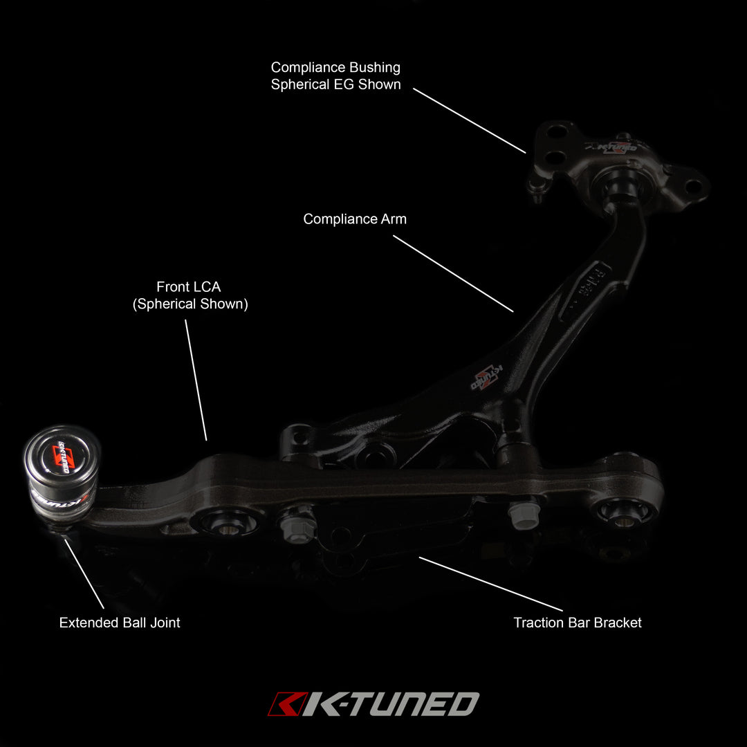 K Tuned Roll Center Adjusters w/Extended Ball Joints | EG/DC2/EK