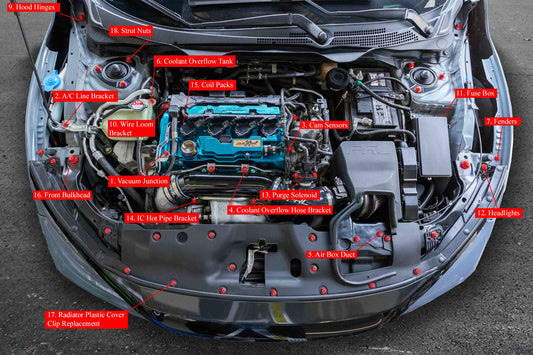 Downstar - Honda Civic Type-R FK8 Billet Dress Up Hardware Kit 4