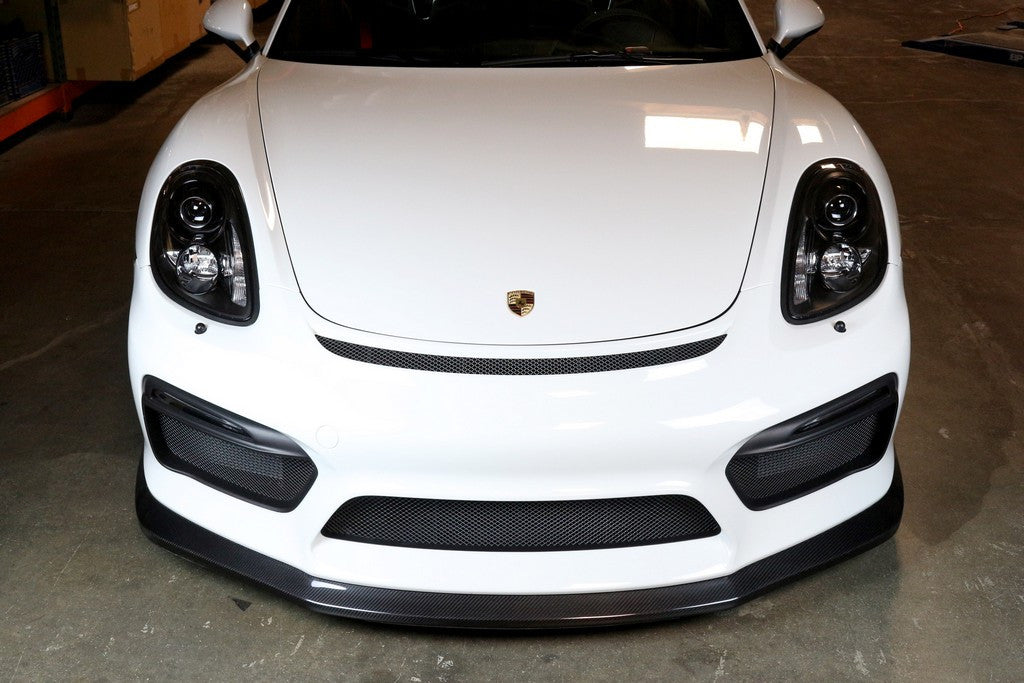 APR Performance Carbon fiber Front Airdam | Porsche Cayman GT4 2015-2016Install2